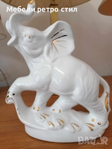 Красива и изящна фигура на слон с фини златисти орнаменти., снимка 4 - Антикварни и старинни предмети - 51823121