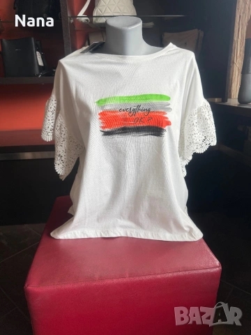 ВСИЧКО ПО 7€ ЗА БРОЙ ДАМСКИ БЛУЗИ И ТУНИКИ НАМАЛЕНИ!, снимка 5 - Тениски - 54182798