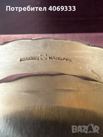 Твърда Сребърна дамска гривна 39.61гр, снимка 2 - Гривни - 49910862