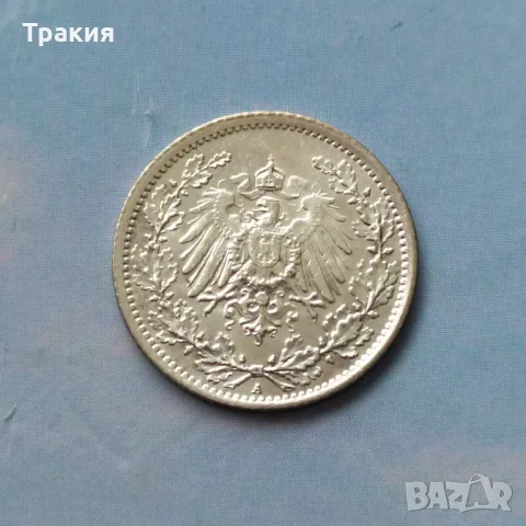 1/2 марки 1916 г. Сребро , снимка 2 - Нумизматика и бонистика - 47557269