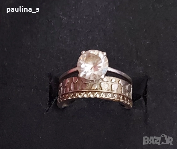 Три различни / Масивен сребърен пръстен проба 925 , снимка 15 - Пръстени - 44364128