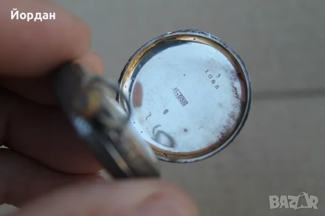 Стар сребърен джобен часовник, снимка 7 - Антикварни и старинни предмети - 50363774