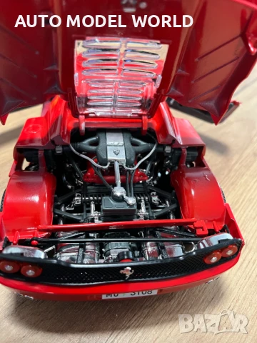 Рядък модел метална колекционерска количка FERRARI F50 1:18 мащаб, снимка 5 - Колекции - 50988478