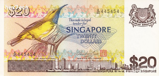 ❤️ ⭐ Сингапур 1979 20 долара рядка UNC нова ⭐ ❤️, снимка 2 - Нумизматика и бонистика - 37285923
