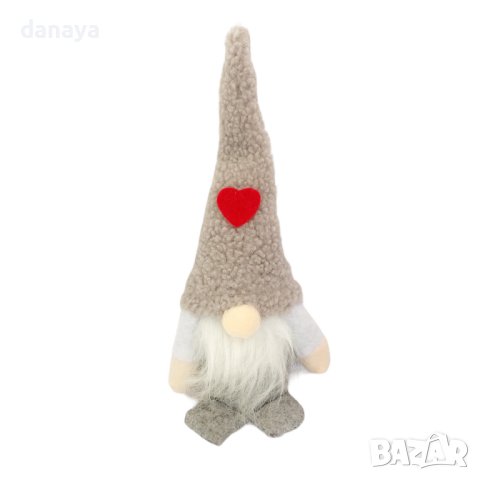 4214 Коледна фигура Гномче с шапка сърце, снимка 6 - Декорация за дома - 42663230