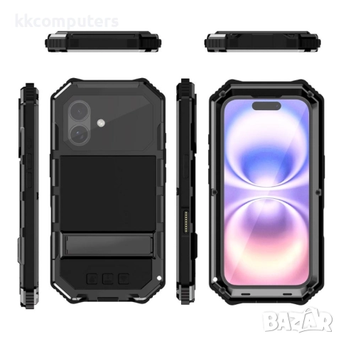 R-JUST Калъф с Протектор за iPhone 17 | Удароустойчив, Водоустойчив (IP54) | Вграден стойка, снимка 10 - Калъфи, кейсове - 52052255