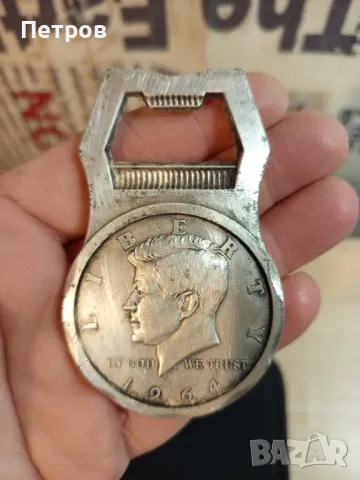 Стара Отварачка1/2 Dollar "John.F.Kennedy"1964.Liberty, снимка 5 - Антикварни и старинни предмети - 48901495