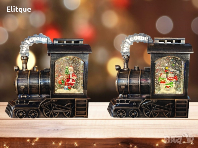 Музикална Коледна декорация влак – снежни човеци или Дядо Коледа