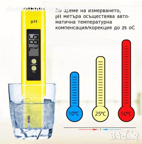 Електронен pH тестер за вода,Automatic Temperature Compensation, снимка 3 - Друга електроника - 37617787