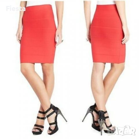 BCBG MaxAzria бандажна пола нова оригинална оранжева, снимка 13 - Поли - 38909720