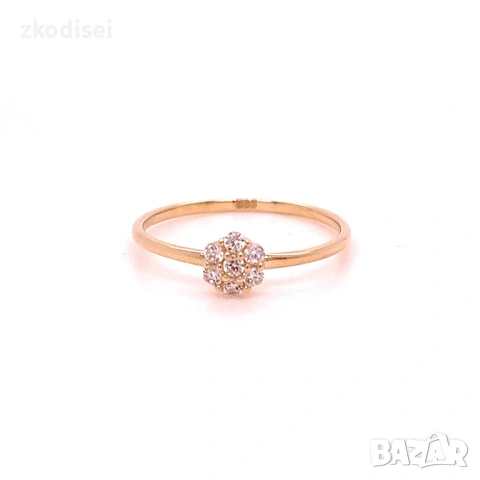 Златен дамски пръстен 1,09гр. размер:54 14кр. проба:585 модел:38806-1