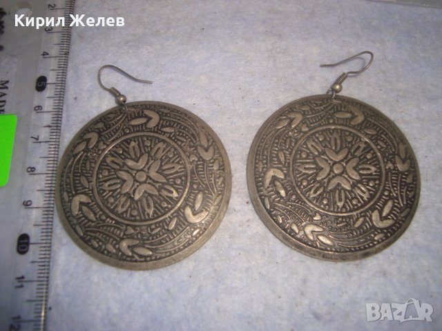 КРАСИВИ ОРНАМЕНТИРАНИ ФЛОРАЛНО СРЕБРИСТИ ЕТНО - СТИЛ ОБЕЦИ 4124, снимка 3 - Обеци - 36614899