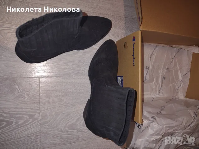 Дамски велурени боти , снимка 3 - Дамски боти - 56523445
