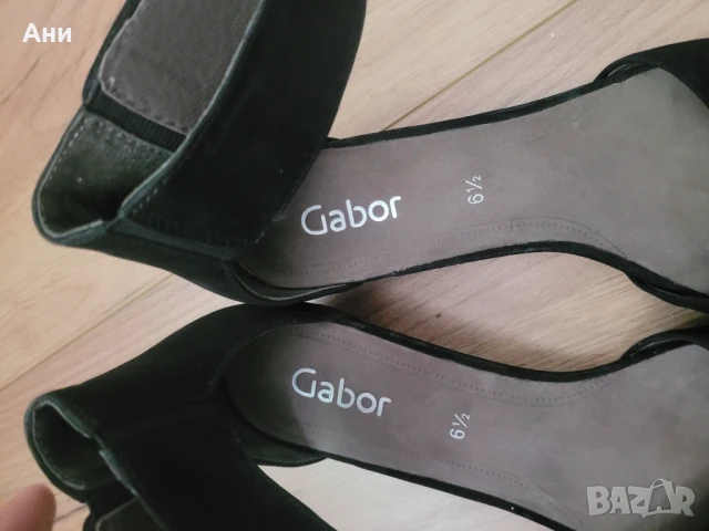 Велурени сандали Gabor 39 номер, снимка 3 - Сандали - 50956330