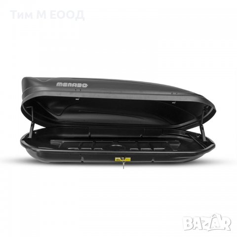 Автобокс багажник за таван MENABO 400л, Черен металик, снимка 6 - Аксесоари и консумативи - 37512785