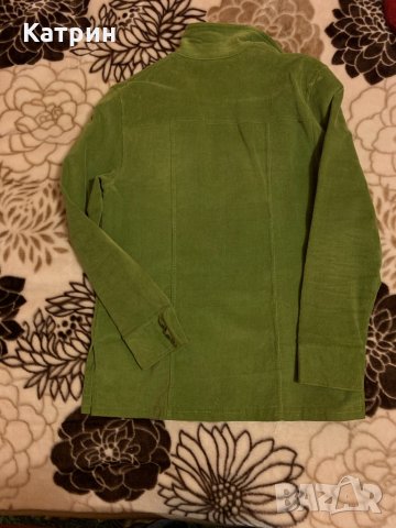 Зелена риза тип яке, снимка 3 - Ризи - 31155346