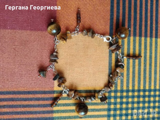 Дамска гривна Тигрово око, снимка 1 - Гривни - 23852492