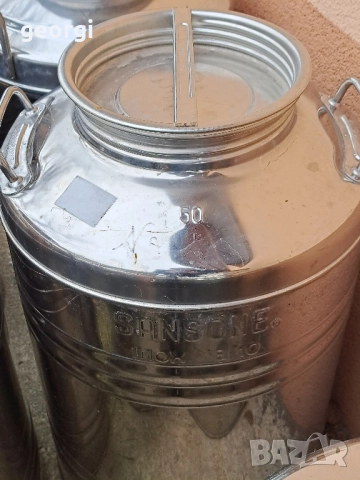 италиански иноксови съдове за мляко, вино, зехтин и др. 50л. и 30л. неръждавейка, снимка 12 - Други - 52431447