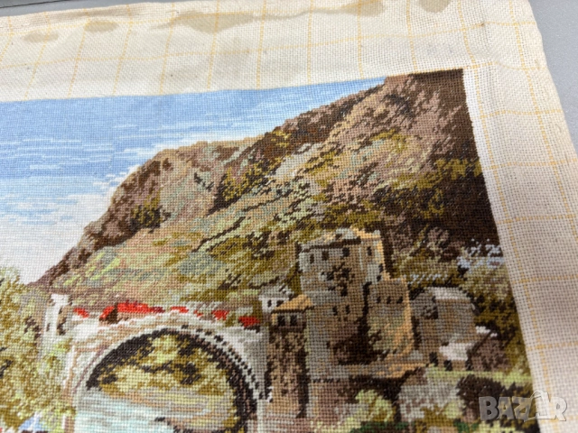 Ушит Гоблен "Мостар"-29см х 23,5 см, снимка 5 - Гоблени - 54068621