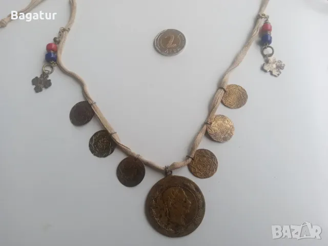 Стар накит,гердан,пендар,етно,кръст,връв,от на баба скрина, снимка 8 - Антикварни и старинни предмети - 49963168