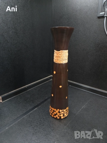 Бамбукова ваза на точки 