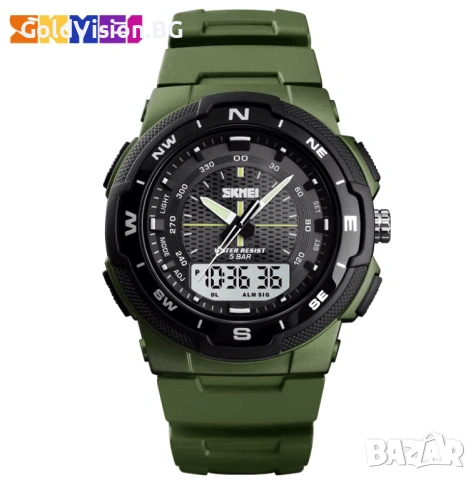 SKMEI 1454 — Дигитално-аналогов спортен часовник + ПОДАРЪК