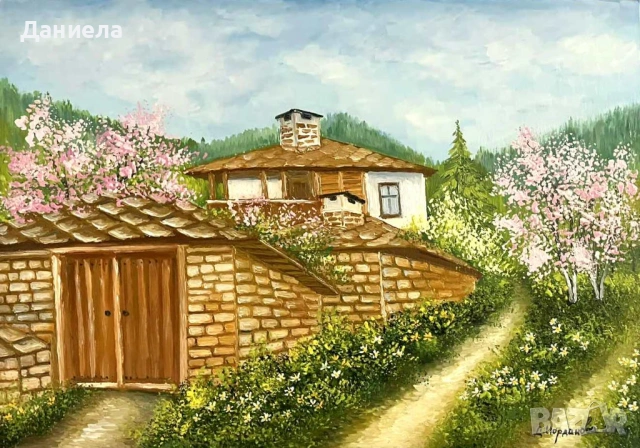 "Пролет иде.", авторска картина с маслени бои.