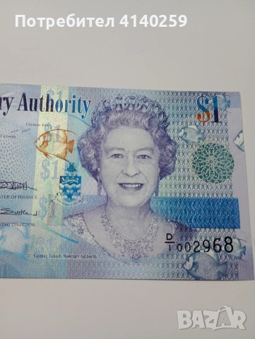 КАЙМАНОВИ ОСТРОВИ 1 ДОЛАР 2010 Г , снимка 2 - Нумизматика и бонистика - 53040845