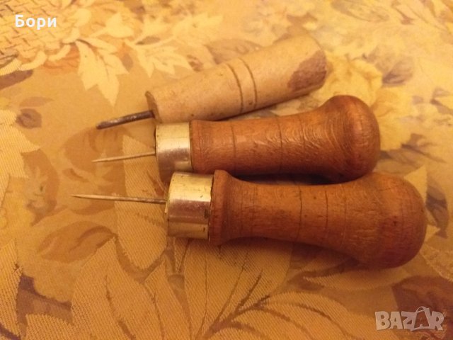 Шило с дървена дръжка 3 броя, снимка 2 - Други ценни предмети - 30087782