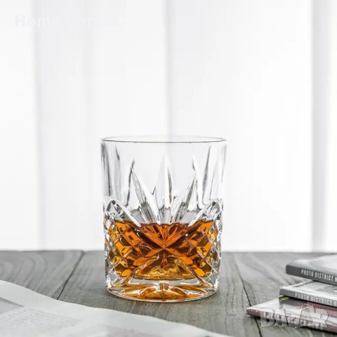 Чаши за уиски Brio Spirit Monte Roso, 310мл, 6 броя, кристално стъкло, снимка 1 - Чаши - 44232011