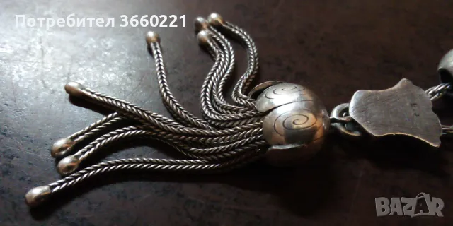 Старинна сребърна броеница, снимка 7 - Други - 49776946