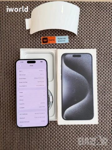 100% Батерия❗iPhone 15 Pro MAX лизинг от 29€ на мес black Titanium❗️256GB❗️, снимка 11 - Apple iPhone - 53165583