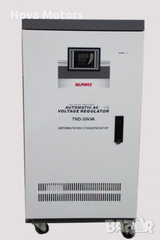 ТРИФАЗЕН Автоматичен Стабилизатор На Ток 30KW BULPOWER С LED ДИСПЛЕЙ, снимка 2 - Генератори - 39419891