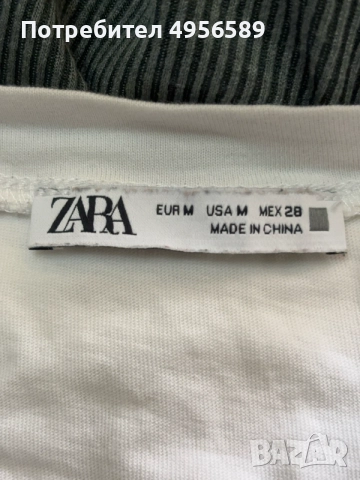 Тениска Zara размер M, снимка 2 - Тениски - 56182231