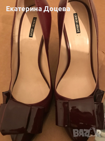 Обувки Армани бордо, снимка 5 - Дамски обувки на ток - 36557085