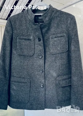 Сиво късо яке/сако STEFFEN SCHRAUT вълна кашмир коприна, снимка 8 - Якета - 47671994