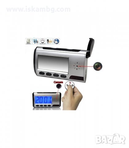 ДИГИТАЛЕН НАСТОЛЕН ЧАСОВНИК С ВГРАДЕНА СКРИТА КАМЕРА - код ЕЛЕКТРОНЕН, снимка 3 - Друга електроника - 34116924