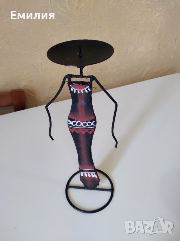Дървена фигура, свещник, стрели, чинии, декоративна бутилка , снимка 7 - Други - 40761692