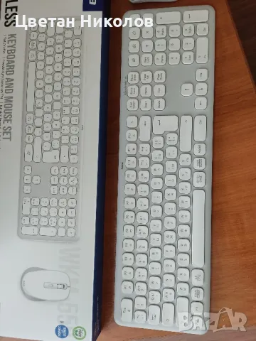 Безжична клавиатура с мишка, USB и Bluetooth , снимка 2 - Клавиатури и мишки - 48782144