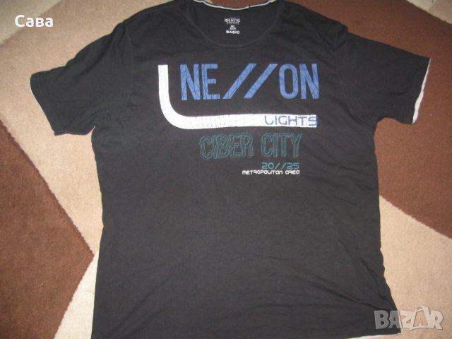 Тениски IDENTIC  мъжки 5-6ХЛ  /черна,зелена,тъмносиня/, снимка 3 - Тениски - 37321898