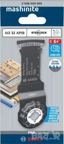 Нож PRO AIZ 32 APIB за многофункционален инструмент, 32 x 50 mm за дърво и метал Bosch, снимка 2 - Други инструменти - 48085388