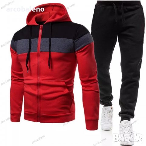 Мъжки комплект от две части, 5цвята, снимка 4 - Спортни дрехи, екипи - 39225853