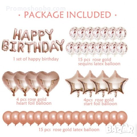 Комплект балони за Рожден ден - 50 части, снимка 3 - Декорация за дома - 40360683