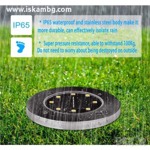 Соларни лампи за градина - плоски - код 3252, снимка 6 - Соларни лампи - 34510608