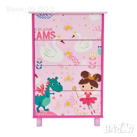Дървен детски скрин за принадлежности, снимка 3 - Скринове - 39603431