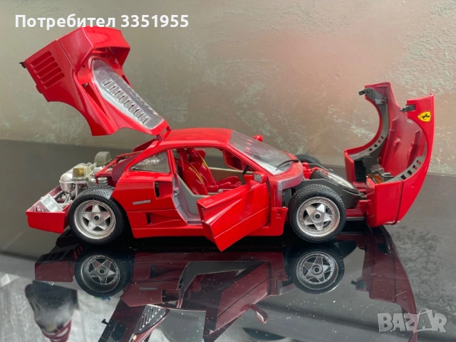Ретро модел на Ferrari F 40 1/18, снимка 9 - Колекции - 54199022