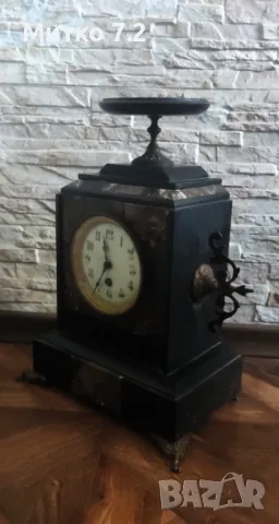 Френски каминен часовник, снимка 4 - Антикварни и старинни предмети - 48462179