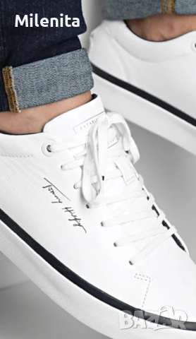 ТОП оферта! Нови оригинални Tommy Hilfiger кожа н.43, снимка 2 - Маратонки - 51618751