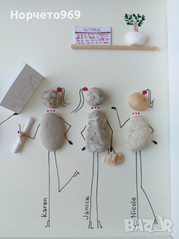 Ръчно изработено персонално пано от морски камъчета, снимка 2 - Картини - 40056090