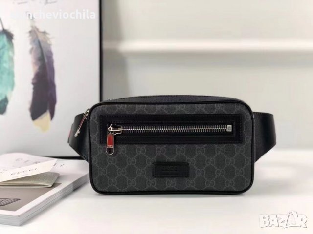 Мъжка чанта GG Black belt bag, снимка 4 - Чанти - 39500139